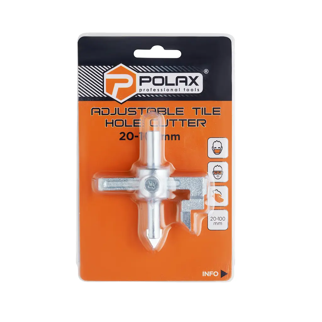 Циркуль Polax під дриль для різання плитки 20–100 мм (34-001) - фото 2
