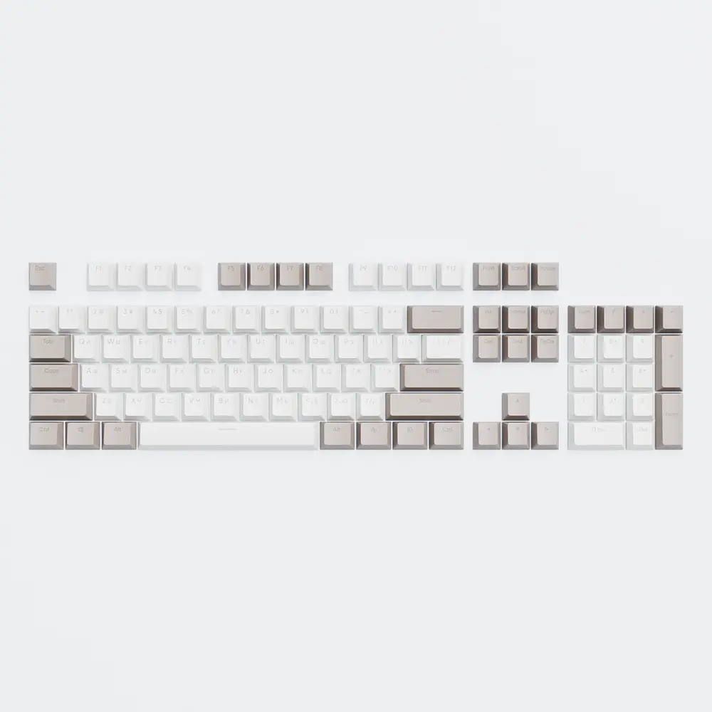 Набір кейкапів Dark Project Keycaps PBT Dark Project KS-48 (DP-KS-0048) сiро-бiлi - фото 2