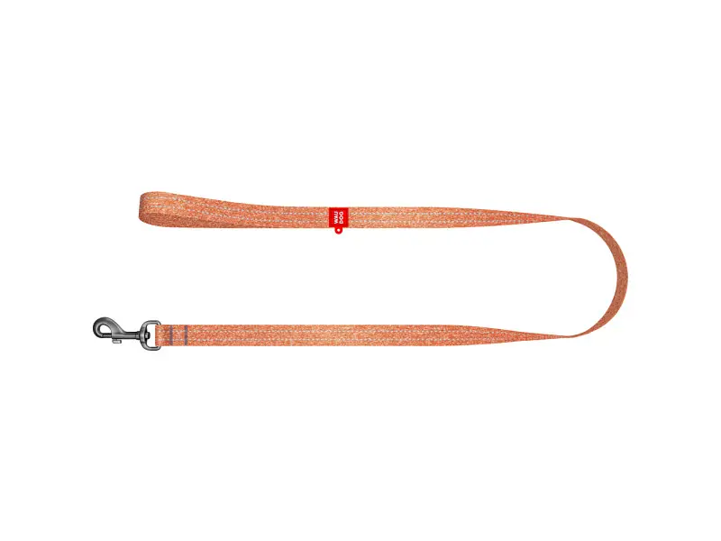 Поводок для собак WAUDOG Re-cotton светоотражающий S Ш 15 мм Д 500 см оранжевый (40134) - фото 2