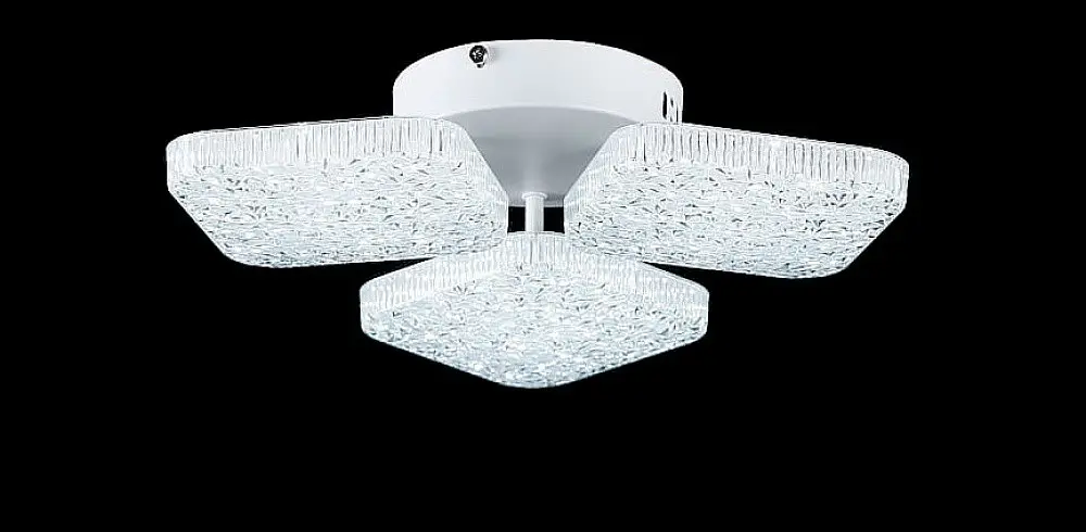 Люстра стельова LED Splendid Ray L3181/3, 72W, білий, з пультом, сучасний стиль, 3 лампи, димер, 37 см - фото 2