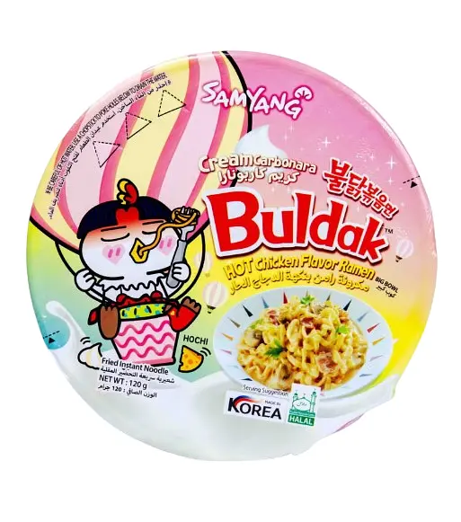 Локшина Samyang Buldak Creamy Carbonara Ramen Big Bowl 120 г - фото 4