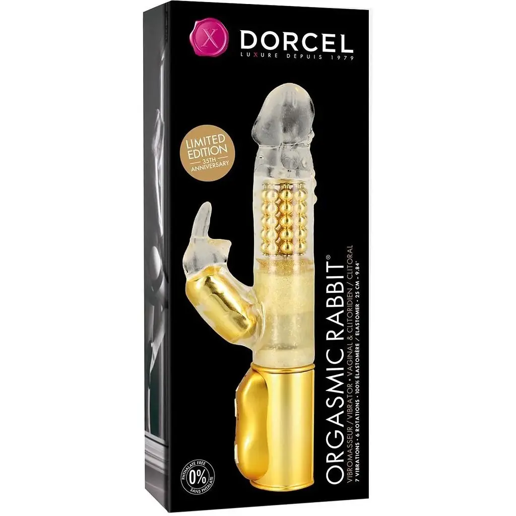 Вибратор-кролик Dorcel Orgasmic Rabbit Gold с жемчужным массажем - фото 2