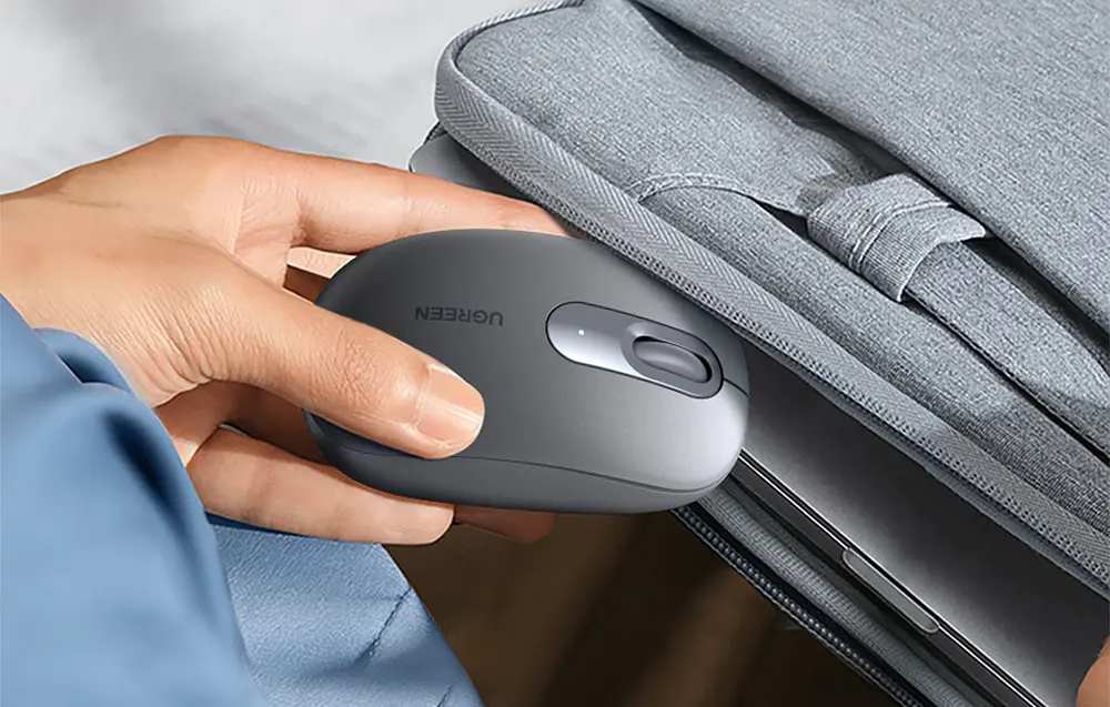 Бездротова мишка для ноутбука MU105 UGREEN 2.4G Wireless Mouse Moon сірий (90669) - фото 2