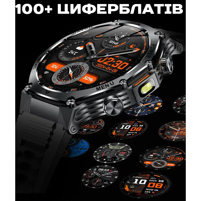 Часы Smart Surf X Pro Black Rubber, 2 ремешка - фото 20