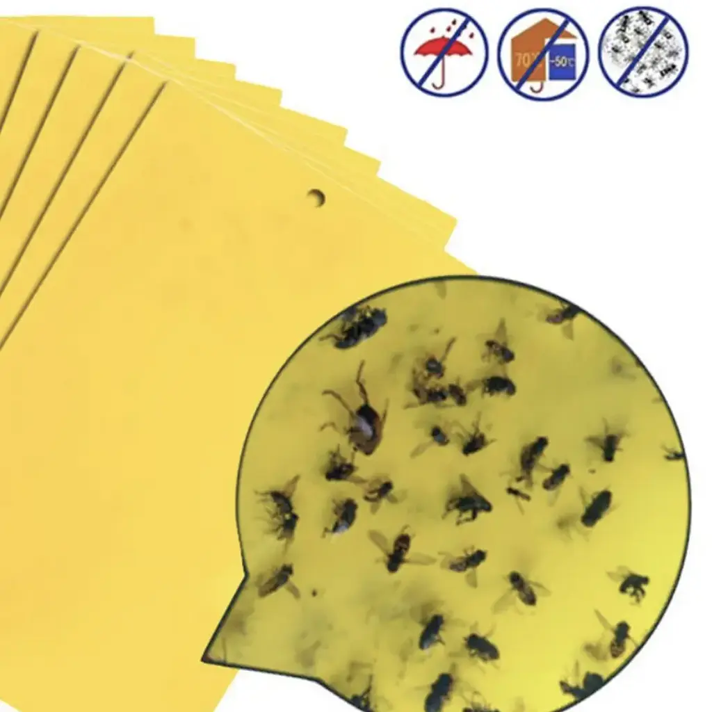 Ловушка сильная липкая доска от насекомых: тли вредителя, мух, комаров, белокрылки, 5 шт упаковка - фото 3