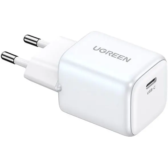 Мережевий зарядний пристрій Ugreen CD318 Nexode Mini 20W PD GaN Tech Charger White (15324) [99293] - фото 2