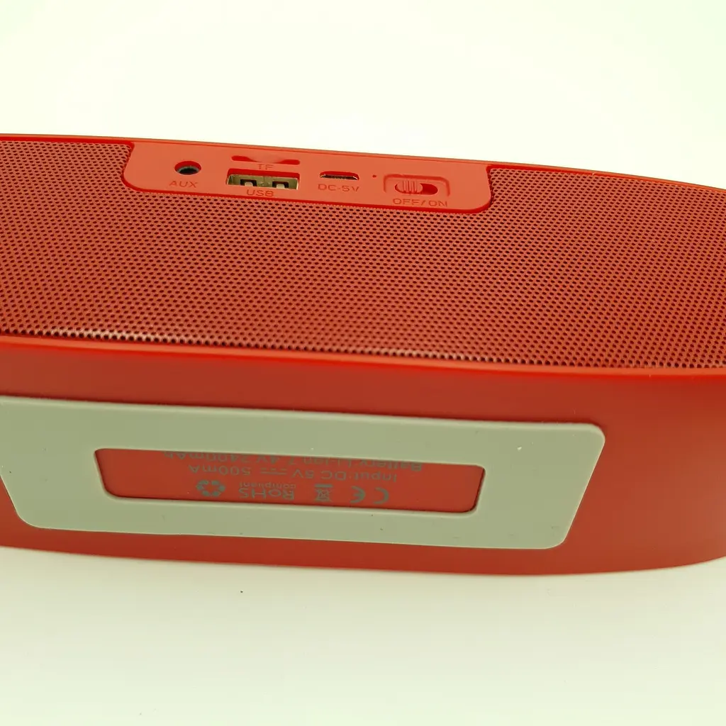 Бездротова акумуляторна колонка Bluetooth акустика FM MP3 AUX USB Hopestar H11 червоний - фото 5
