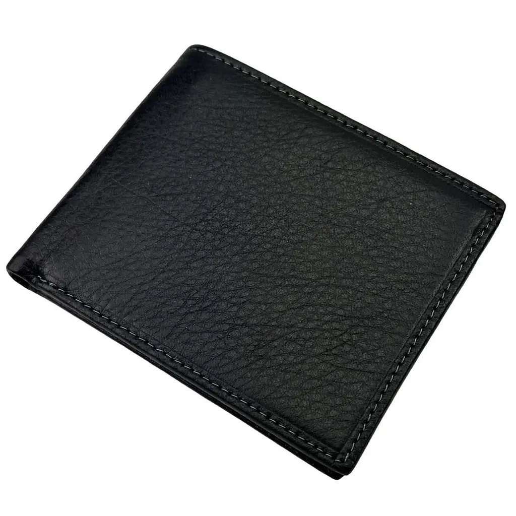 Класичне чорне шкіряне портмоне Tiding Bag M39-1023-3A - фото 2