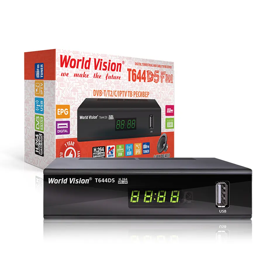 Ефірний цифровий тюнер Т2 ресивер World Vision T644D5 - фото 3