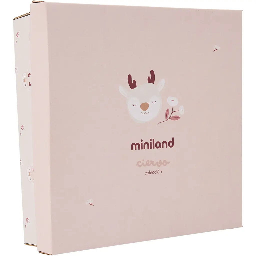 Подарунковий набір в коробці (текстильний комфортер та брязкальце) Miniland Baby Deer Gift (97370) - фото 2