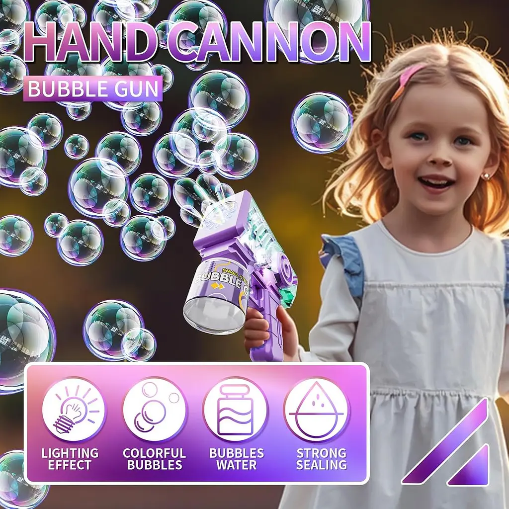 Бульбашковий пістолет для дітей Bubble Blaster Toy 5000+ Bubbles Per Min Bubble M - фото 6