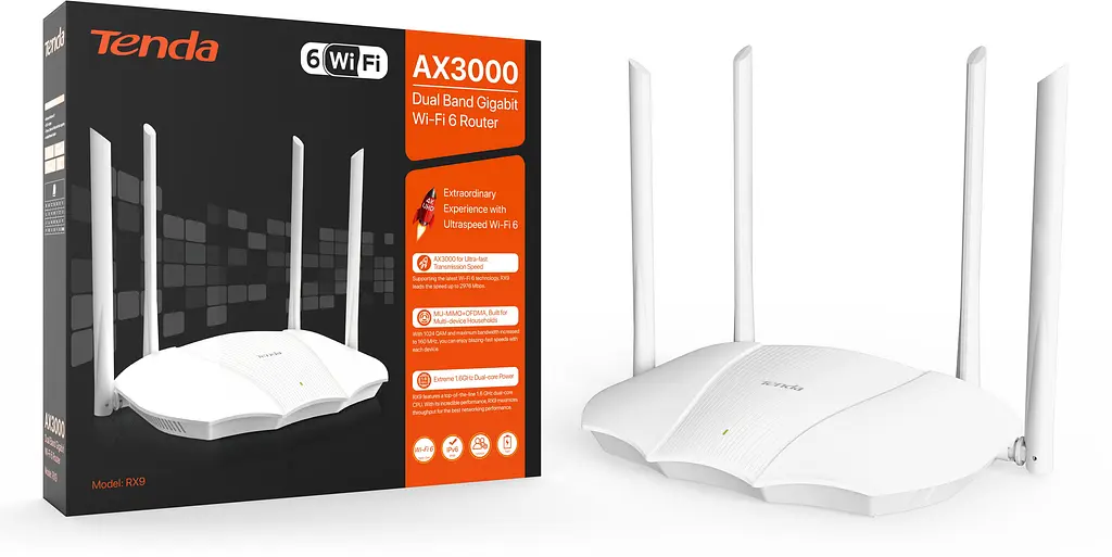 Маршрутизатор RX9 AX3000, 3xGE LAN, 1xGE WAN Tenda teh0017264 - фото 6
