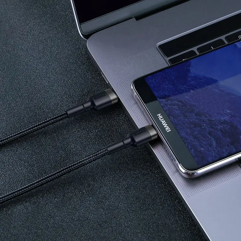 Кабель Baseus Cafule USB-C — USB-C 2 м CATKLF-H91 (Red/Black) [68697] - фото 5