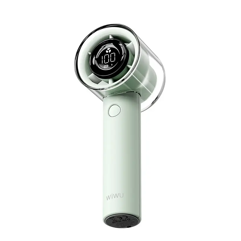 Портативний вентилятор з дисплеєм WI-FS010 3000 mAh Green Wiwu teh0029506 - фото 2