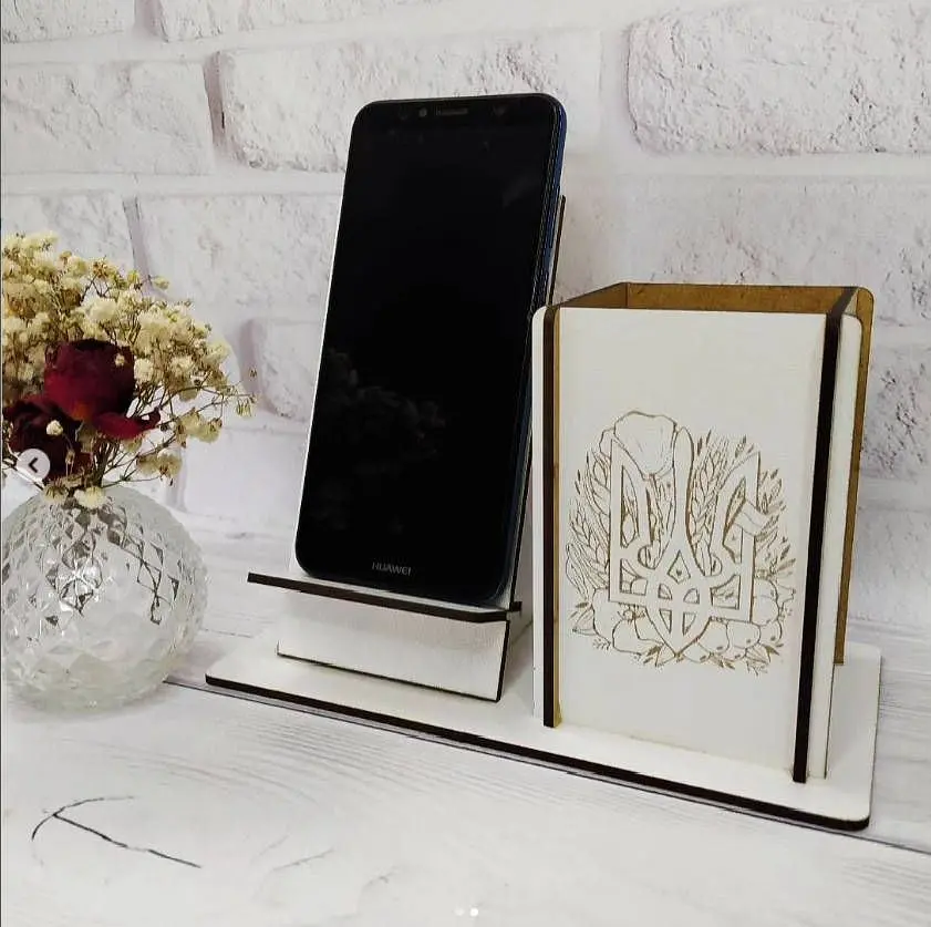 Дерев’яний органайзер для школяра з таблицею множення 18×10×20 см - фото 2