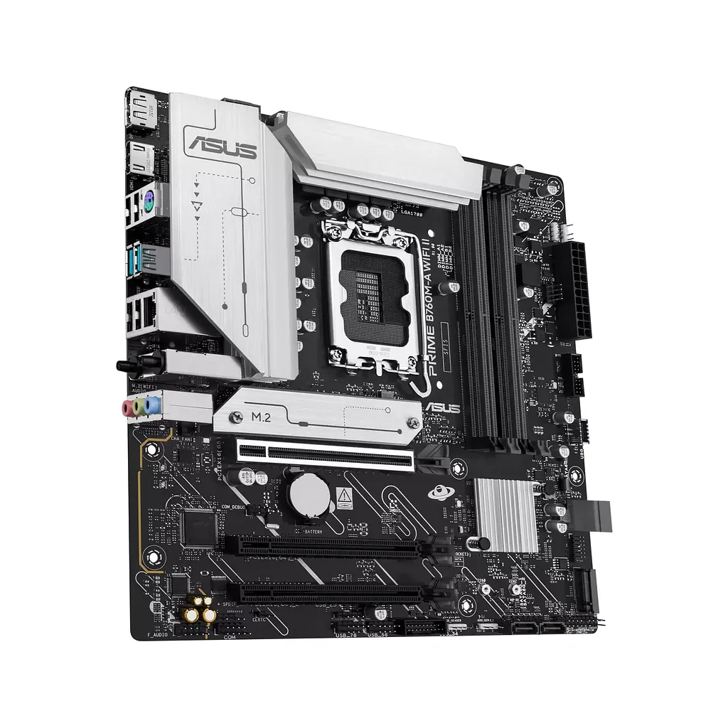 ASUS Материнська плата PRIME B760M-A WIFI II s1700 B760 4xDDR5 M.2 HDMI DP Wi-Fi BT mATX - фото 3