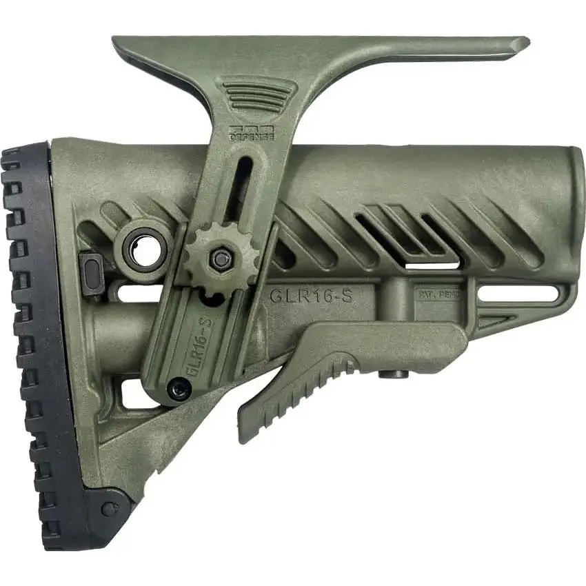 Приклад FAB Defense GLR-16 CP с регулируемой щекой для AR15/M16 Olive - фото 2