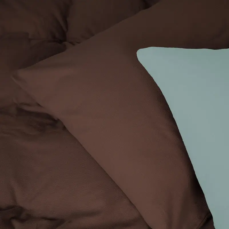 Наволочка MirSon Фланель Menthol-Brown 50х70 см (2200009661457) - фото 3