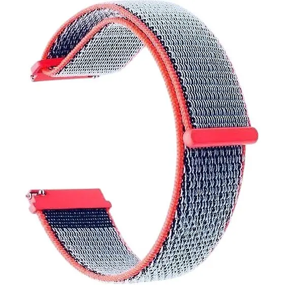 Нейлоновый ремешок Primo для часов Garmin Vivoactive 3/Vivomove HR/Forerunner 245/645 Neon Red - фото 1