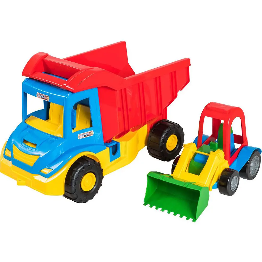 Машинка Tigres Multi truck вантажівка з трактором 38 см (39219) - фото 1