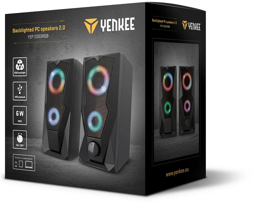 Акустика YSP 2003RGB USB Speaker PC 2.0 Yenkee teh0021687 - фото 3