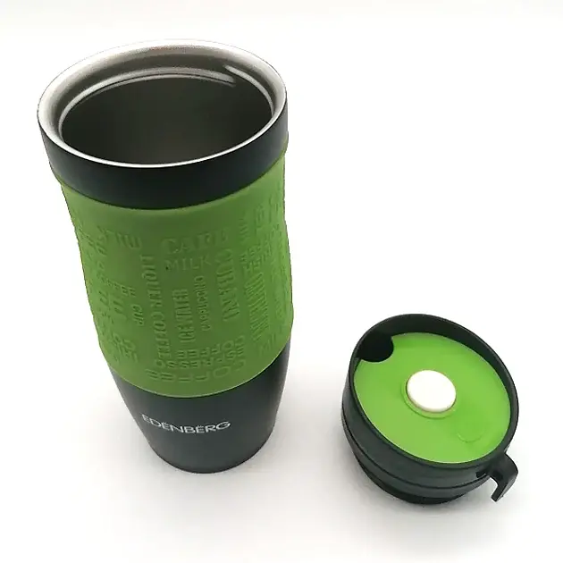 Термокружка Edenberg из нержавеющей стали зеленая 380 мл EB-625 - фото 2
