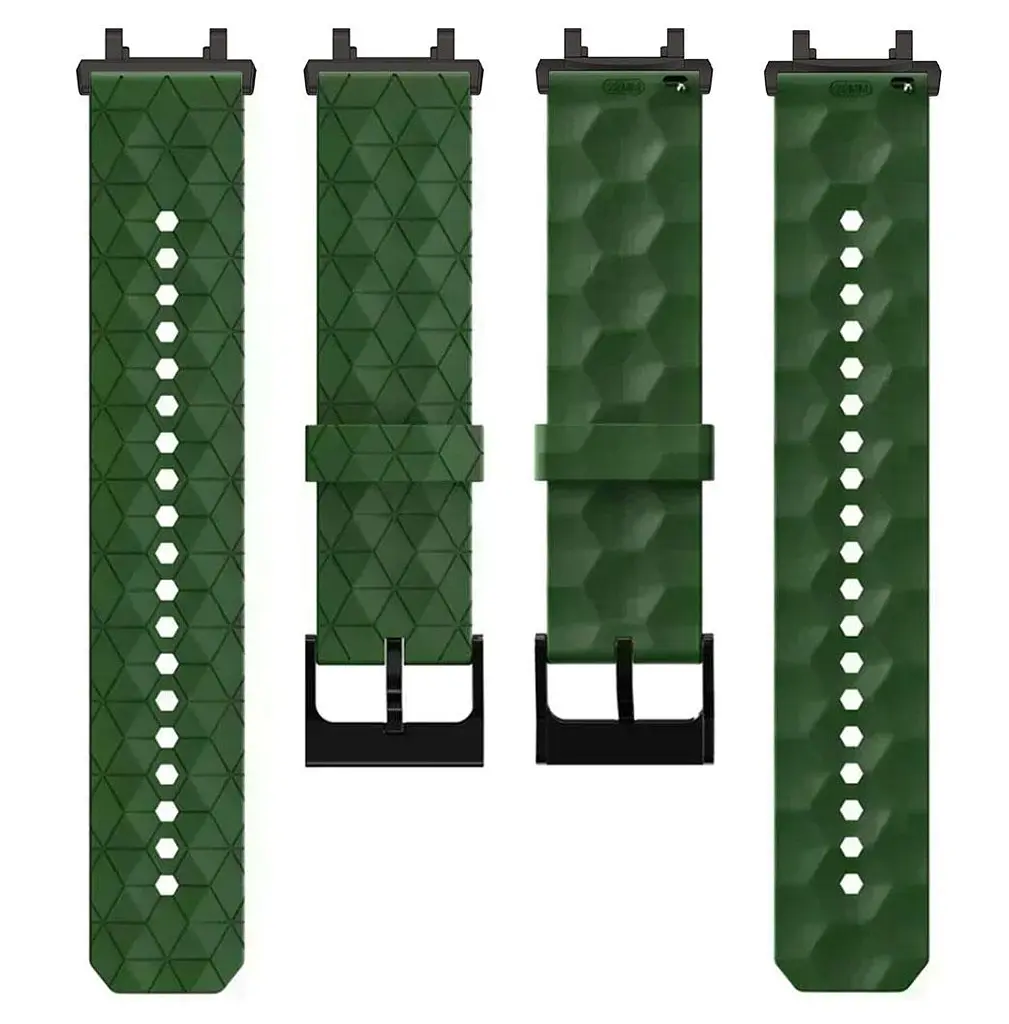 Ремінець Primolux Dimond силіконовий для годинника Xiaomi Amazfit T-Rex 2 (A2169 / A2170) - Army Green - фото 4