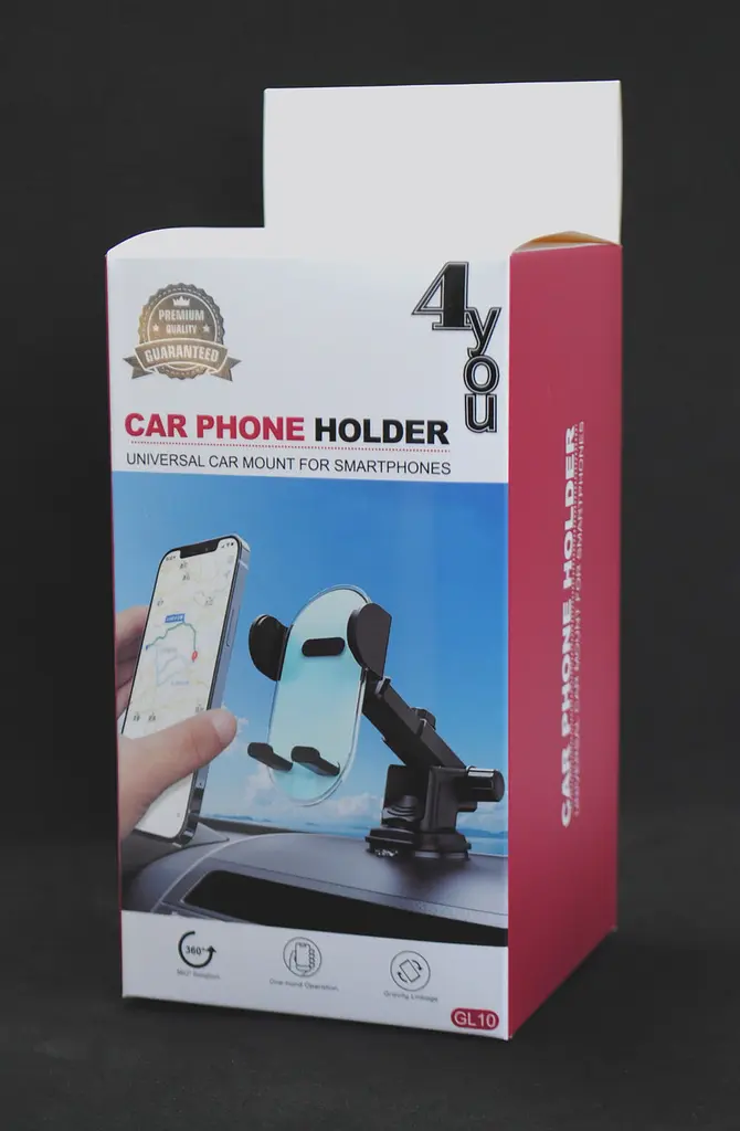 Holder 4you GL10 Black (видвижна ніжка ,прозор частина, присоска, класичний крепіж) - фото 5