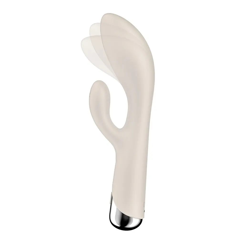 Вібратор-кролик з ротацією Satisfyer Spinning Rabbit 1 Beige, 3 мотори - фото 3