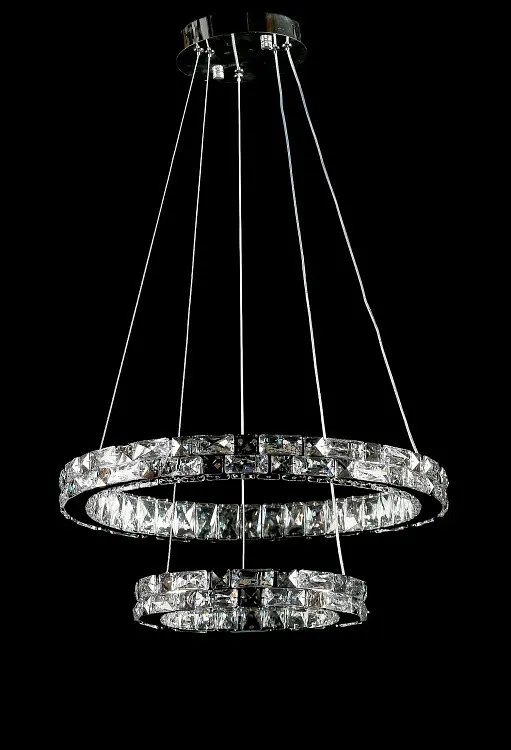 Підвісна світлодіодна люстра Splendid Ray L50604J/500+300/2 LED, 2 кільця, пульт, димер, 80 W - фото 2