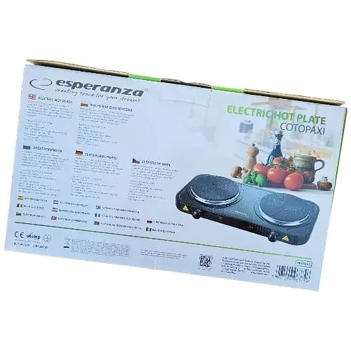 Плита двухконфорочная электрическая кухонная Esperanza EKH010K настольная переносная дисковая - фото 9