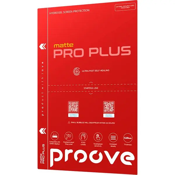 Гідрогелева захисна плівка Proove Hydrogel Screen Protection Pro Plus Size S Matte + безкоштовна поклейка (GGPP22001150) [108027] - фото 2