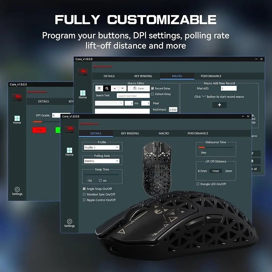 Мишка ATTACK SHARK R1 Wireless Gaming Mouse (R1-3311B) чорна - фото 4