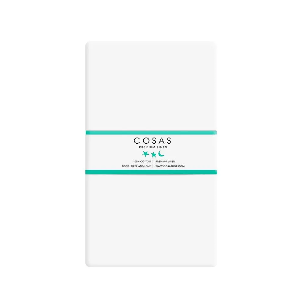 Комплект постільної білизни Cosas євро з простирадлом на резинці GREY W ZIGZAG 200 x 220 см (ZigGrey_El-White_200) - фото 5