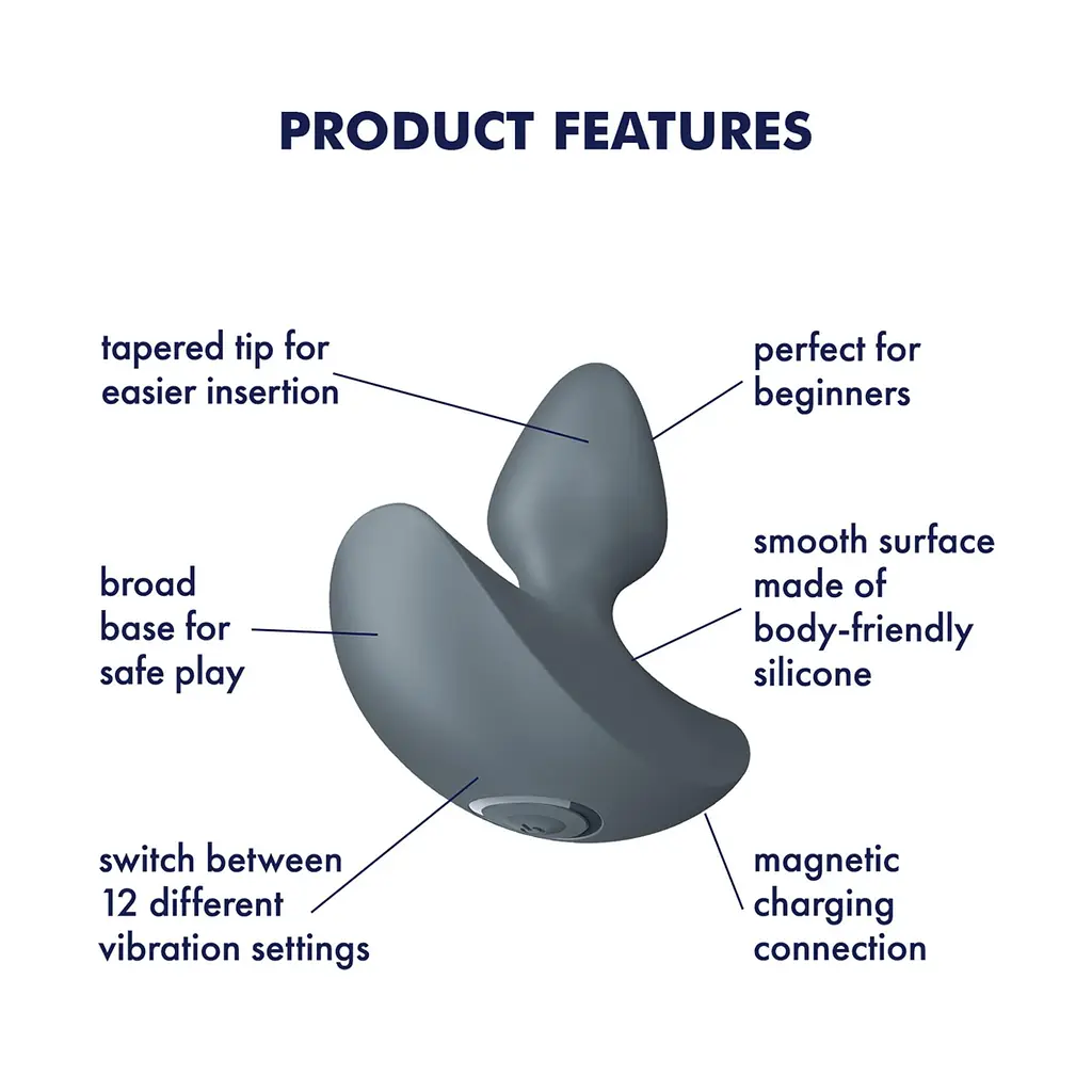 Анальна пробка Satisfyer Booty Absolute Beginners 1, 7.3 см (сірий) - фото 6