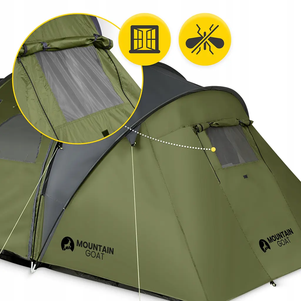 Намет туристичний Mountain Goat Prime Quatro 4-місний Olive (P-5905973406598) - фото 5