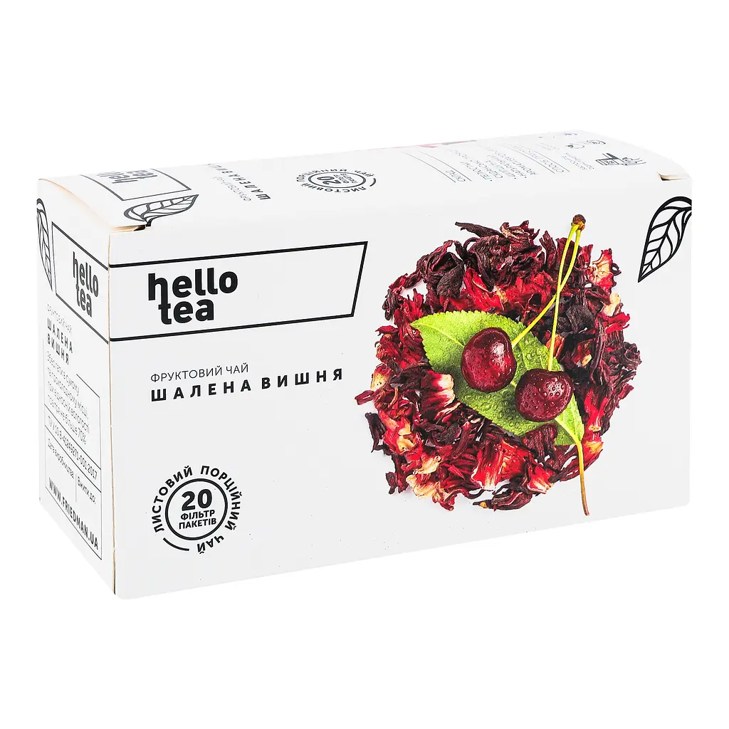 Чай фруктовий Hello Tea Шалена вишня 52 г (20 шт. х 2.6 г) (930237) - фото 2