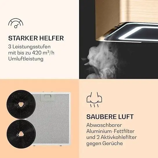 Острівна витяжка Klarstein Futurelight Smart 420 м³/г (10038708) - фото 6