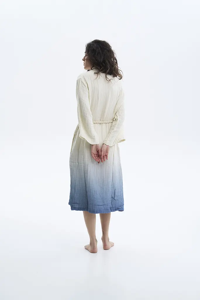 Халат Lotus Home - Nitra muslin denim S/M - фото 3