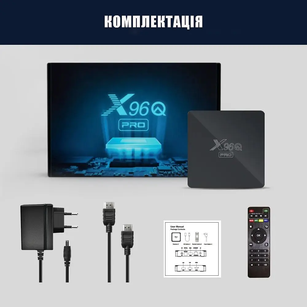 Смарт ТВ приставка X96Q PRO 2/16 Гб Smart TV Box Android - фото 2