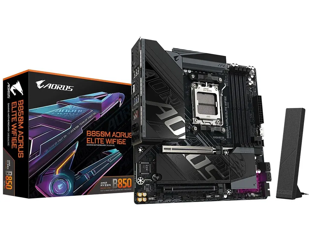 Материнська плата Gigabyte B850M AORUS ELITE WIFI6E (B850M AORUS ELITE WIFI6E) (Socket AM5, AMD B850, Micro-ATX) - фото 5