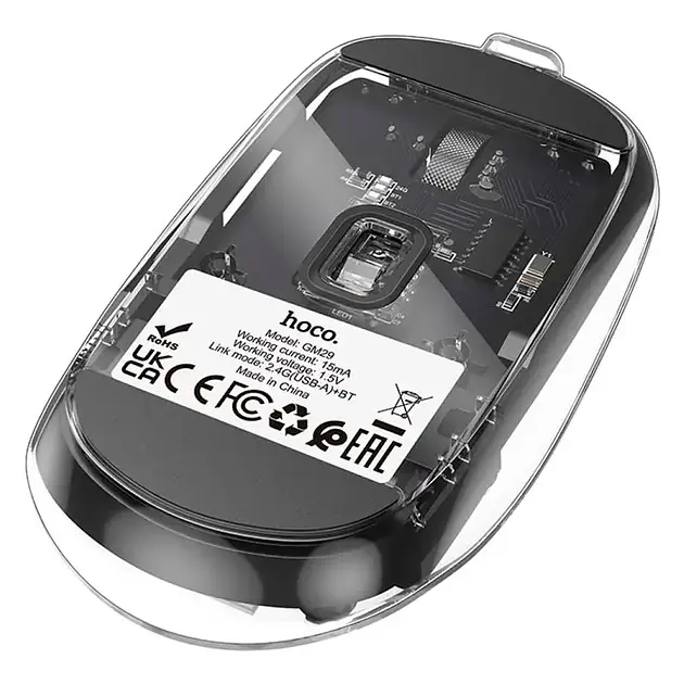 Бездротова миша Hoco GM29 Mysterious Dual-Mode Silent Wireless Mouse Black - фото 4