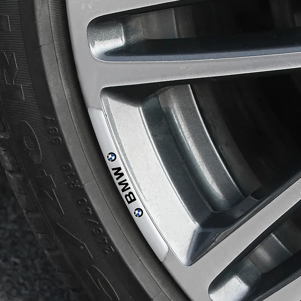 Емблема обода колеса BMW 4 шт Алюміній наклейка на диски на скотчі Сірі - фото 2