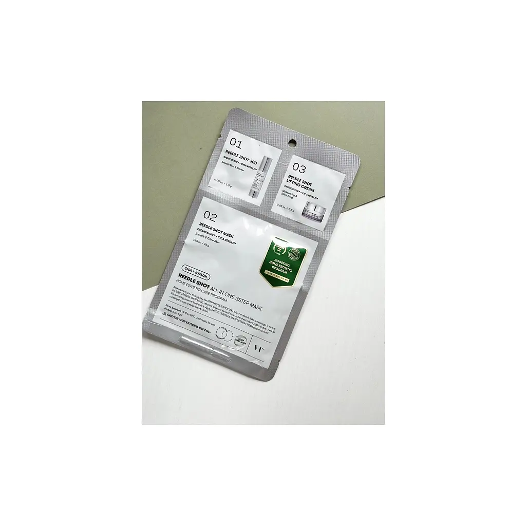 Маска для обличчя VT Cosmetics Reedle Shot All In One 3 Step Mask 1.5 г + 1.5 г + 25 г (8803463003449) - фото 3