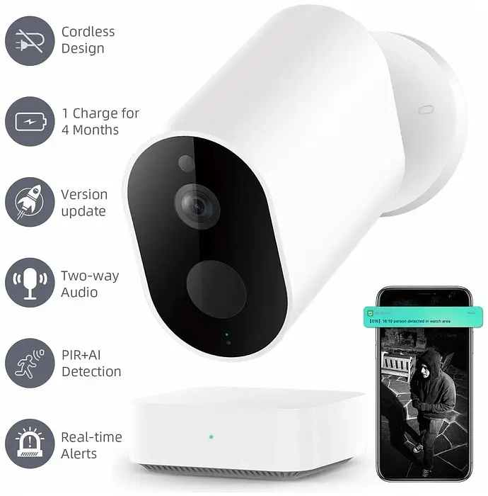 Вулична IP камера спостереження iMiLab EC2 Wireless Home Security Camera + Gateway CMSXJ11AG - фото 6