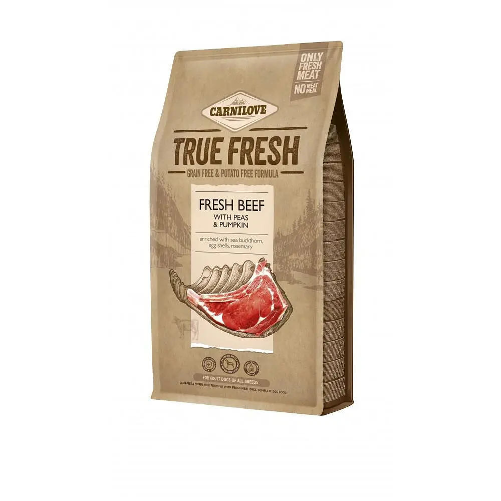 Сухий корм Carnilove True Fresh Beef Карнілав для дорослих собак усіх порід, яловичина, 4 кг (арт.171549)