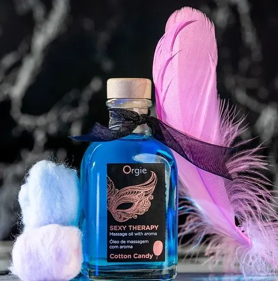 Їстівна олія для масажу поцілунками Orgie Sexy Therapy Kissable Cotton Candy, 100 мл (цукрова вата) - фото 4