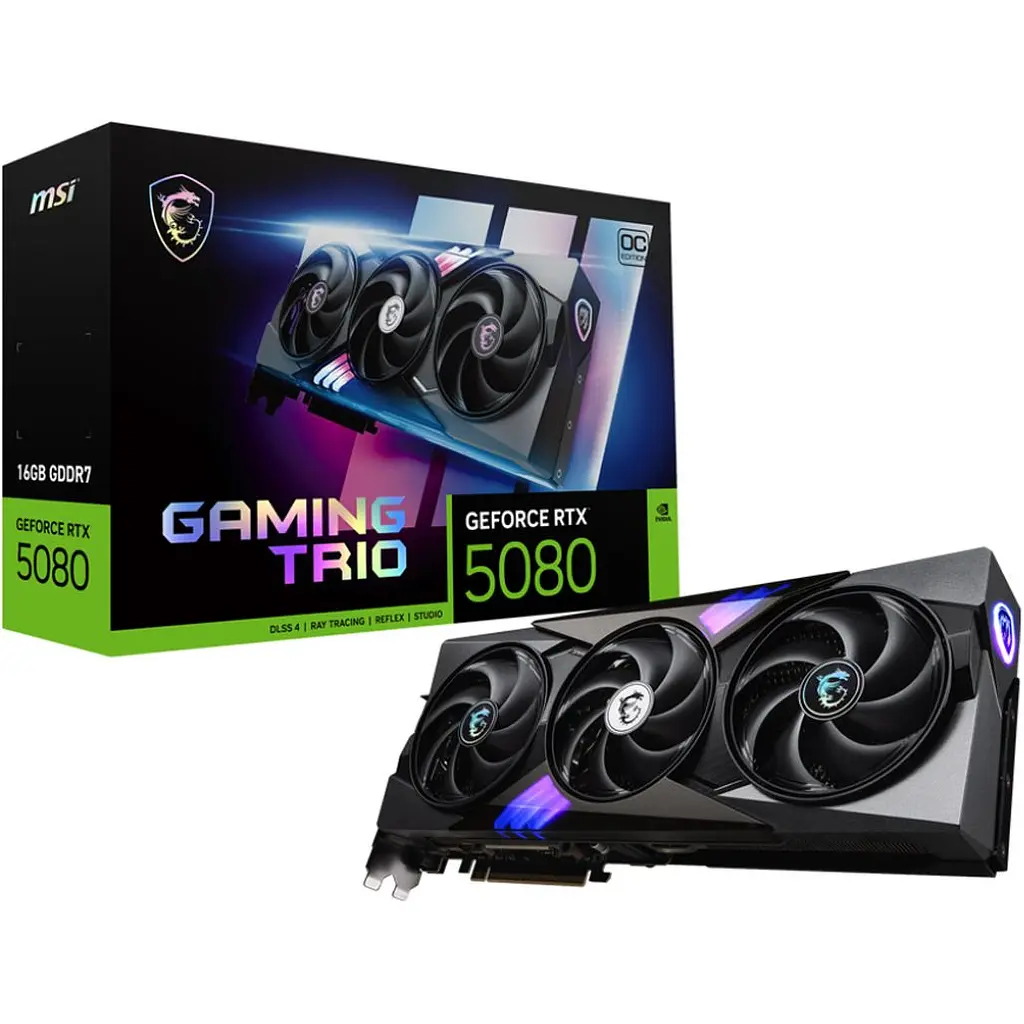 Видеокарта MSI GeForce RTX 5080 16G Gaming Trio OC (G5080-16GTC) EU [125995] - фото 5