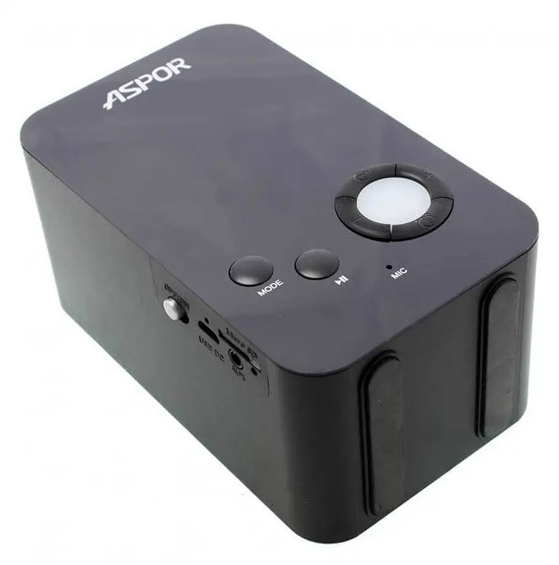 Bluetooth-колонка Aspor портативна з годинником і будильником A658 срібляста - фото 4
