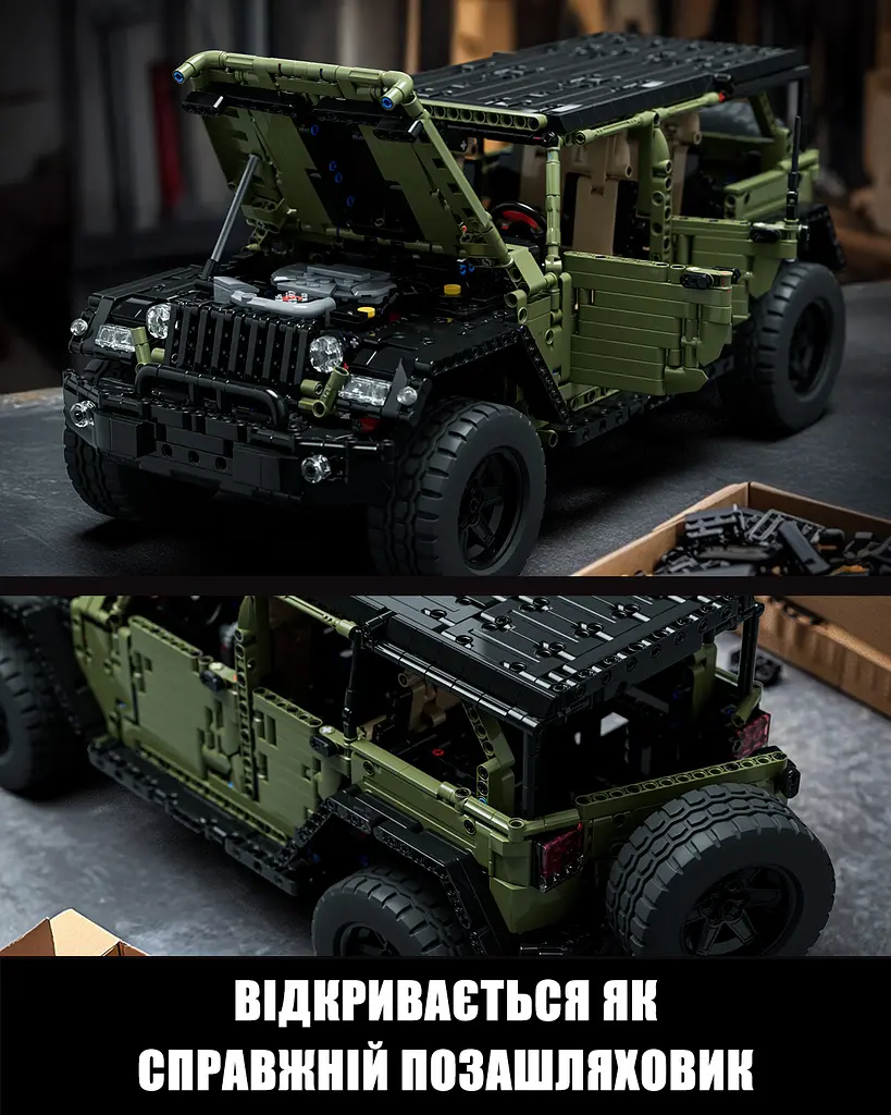 Конструктор Nifeliz Позашляховик Jeep Wrangler Willys 4x4 Off-Road (NF10324) - фото 3